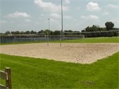 Sand volleyball court