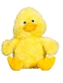A stuffed duck toy