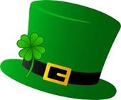Green top hat with shamrock 