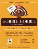 Flyer for Stuff-a-Pet: Gobble Gobble
