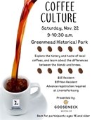 Flyer for Coffee Culture program