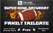 Super Bowl Saturday Family Tailgate flyer
