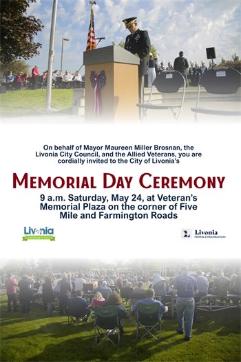 Flyer for a Memorial Day Ceremony