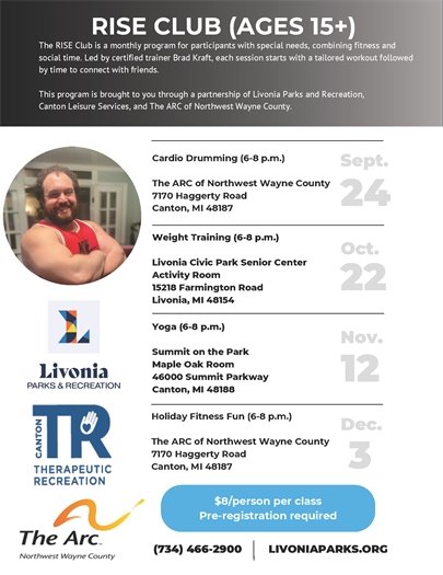 Flyer for the Nov. 12 and Dec. 3 RISE Club events