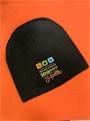 A Beanie with a 100 Days to Health logo
