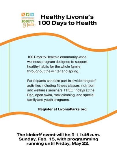 Flyer for 100 Days to Health
