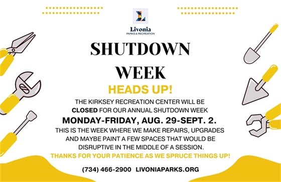 Shutdown Week Flyer