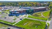 The Livonia Senior Wellness Center as seen from a drone