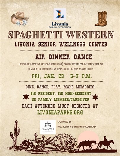 Flyer for Spaghetti Western AIR inclusive dance