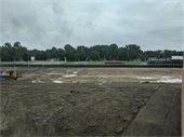 The Rec east lawn turned over and prepped for construction