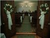 Interior Church Entrance Doors with Two Wreaths on the Door