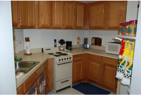 Kitchen stove and countertops