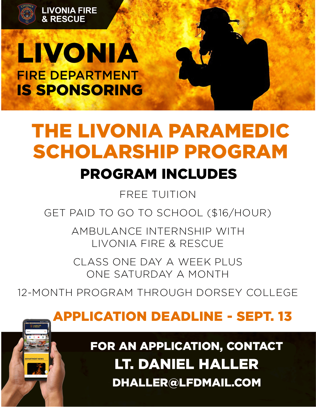 Paramedic Scholarship Info Flyer