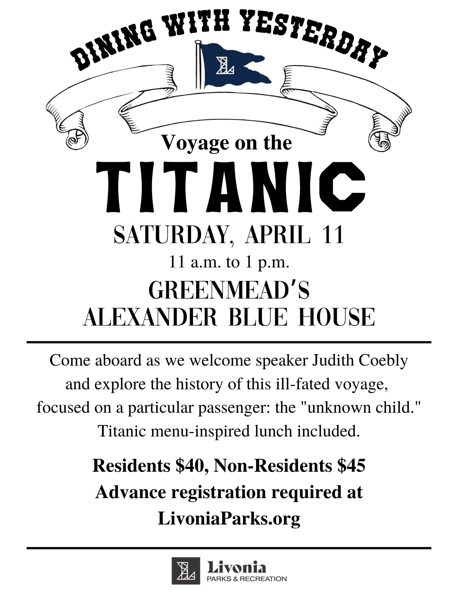 Voyage on the Titanic 2026 Flyer