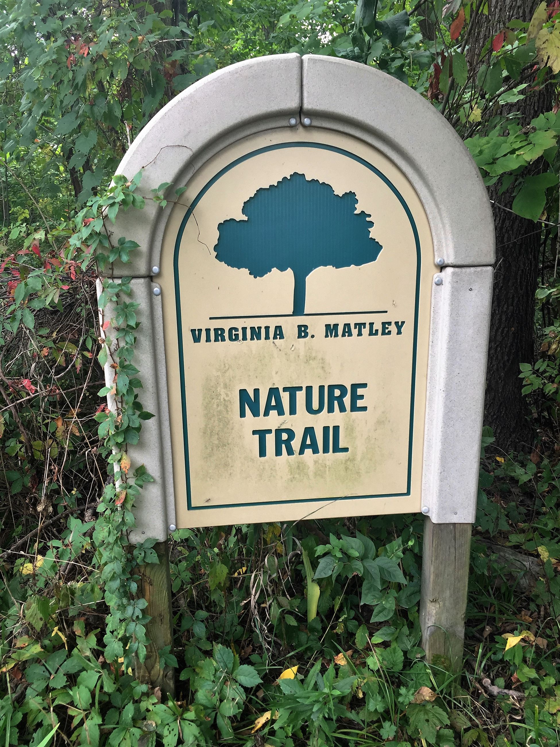 Virginia B. Matley Nature Trail Sign