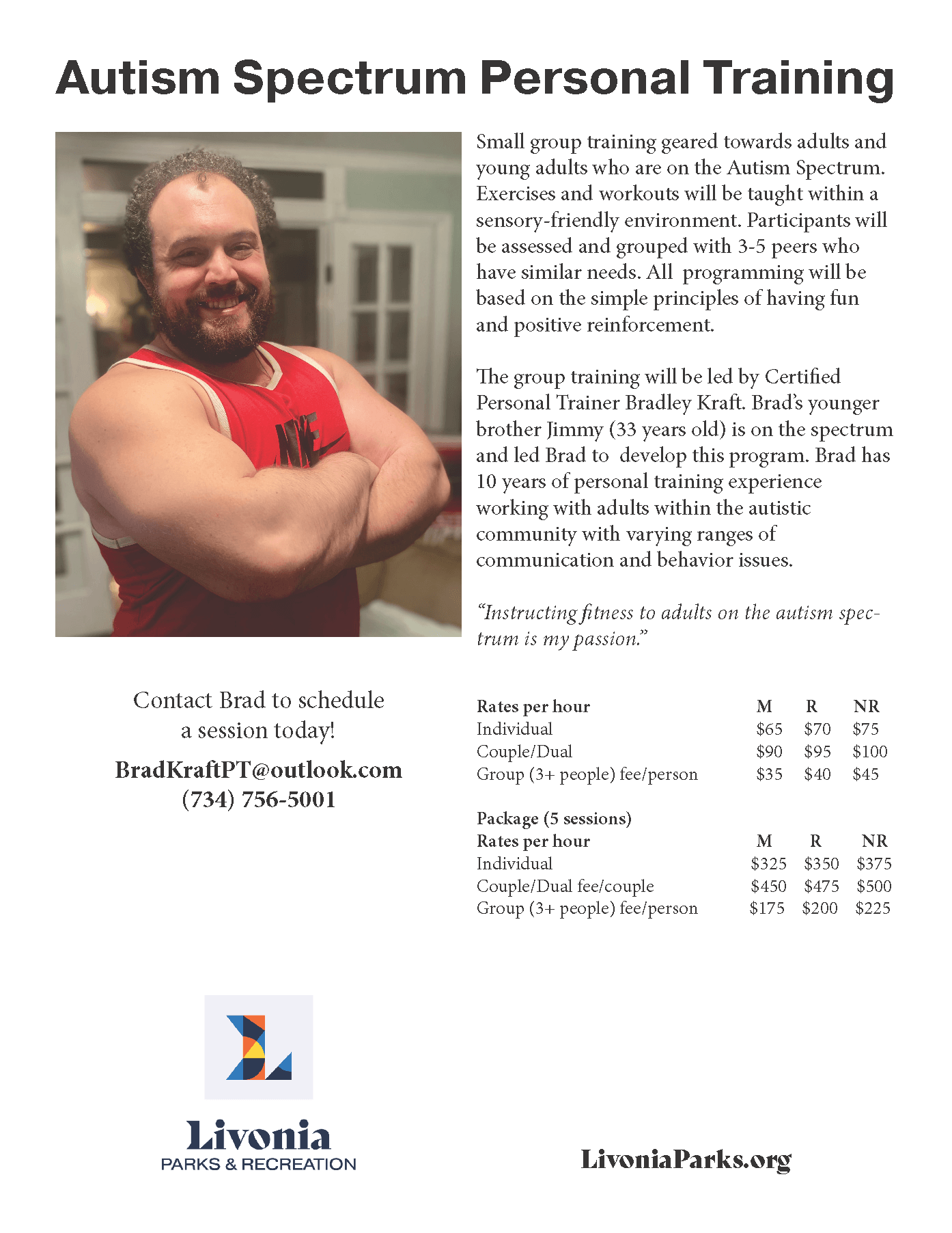 Autism Spectrum Personal Training Flyer 2024-1-19